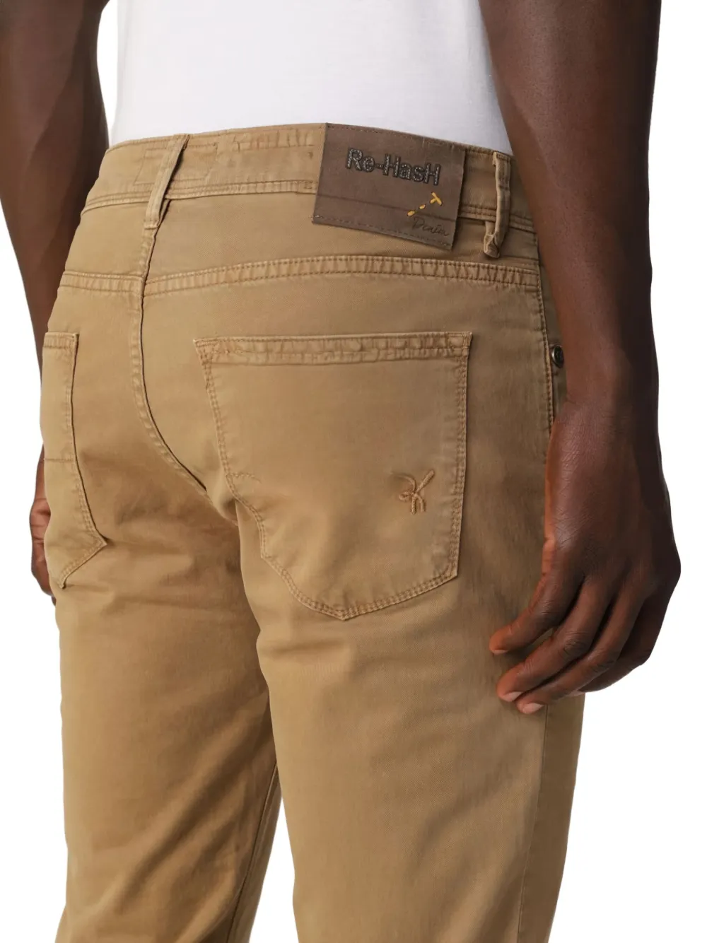 Re-hash Cotton Blend Straight-leg Trousers In Multi
