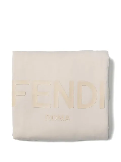 Fendi Kids logo-detail cotton blanket