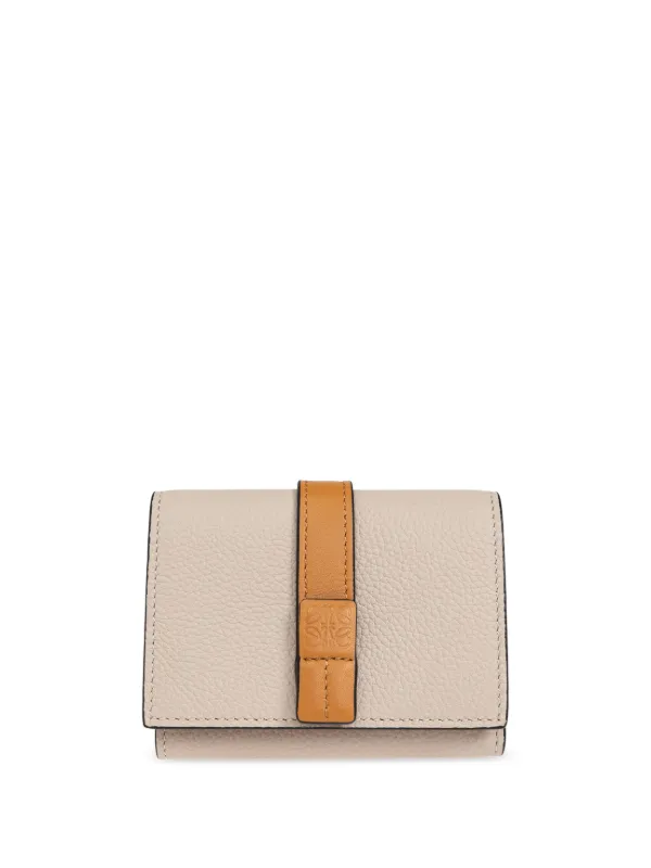 Loewe Trifold Wallet in Soft Grained Calfskin in Neutrals