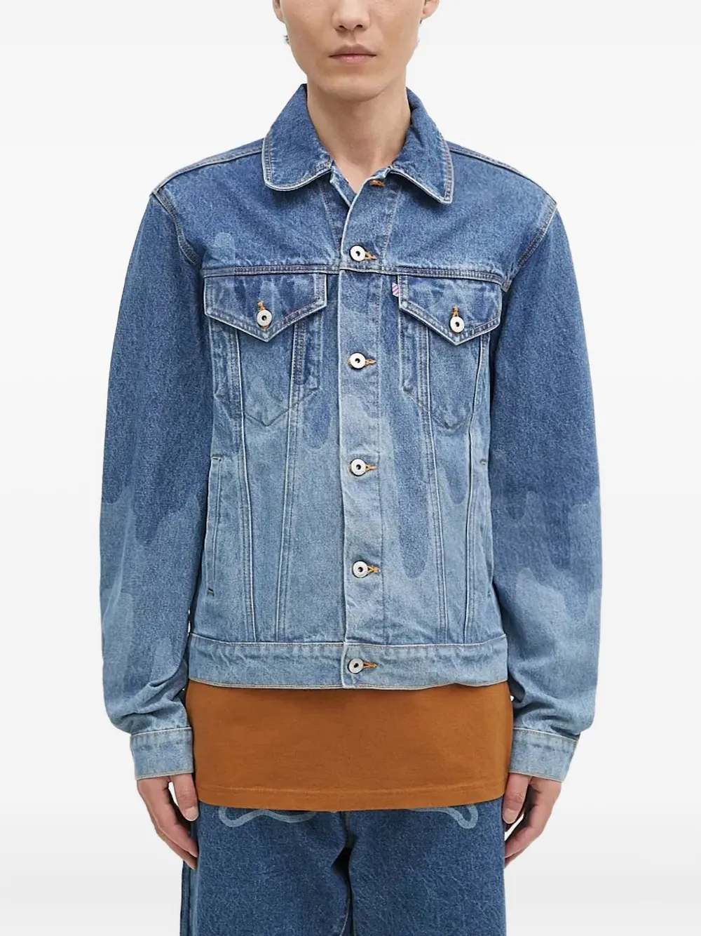 Icecream Dripping-logo Denim Jacket In Blue