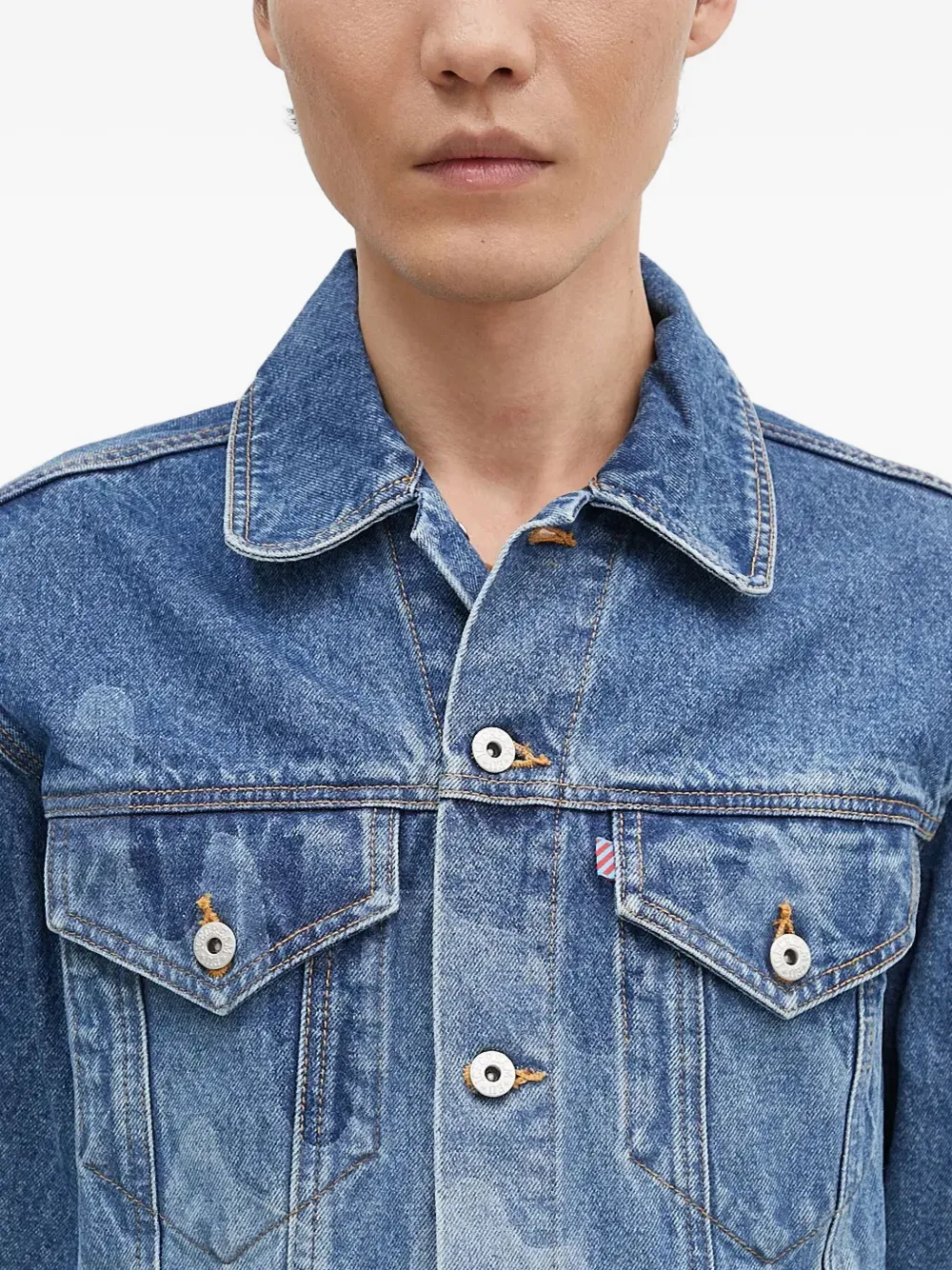 Icecream Dripping-logo Denim Jacket In Blue