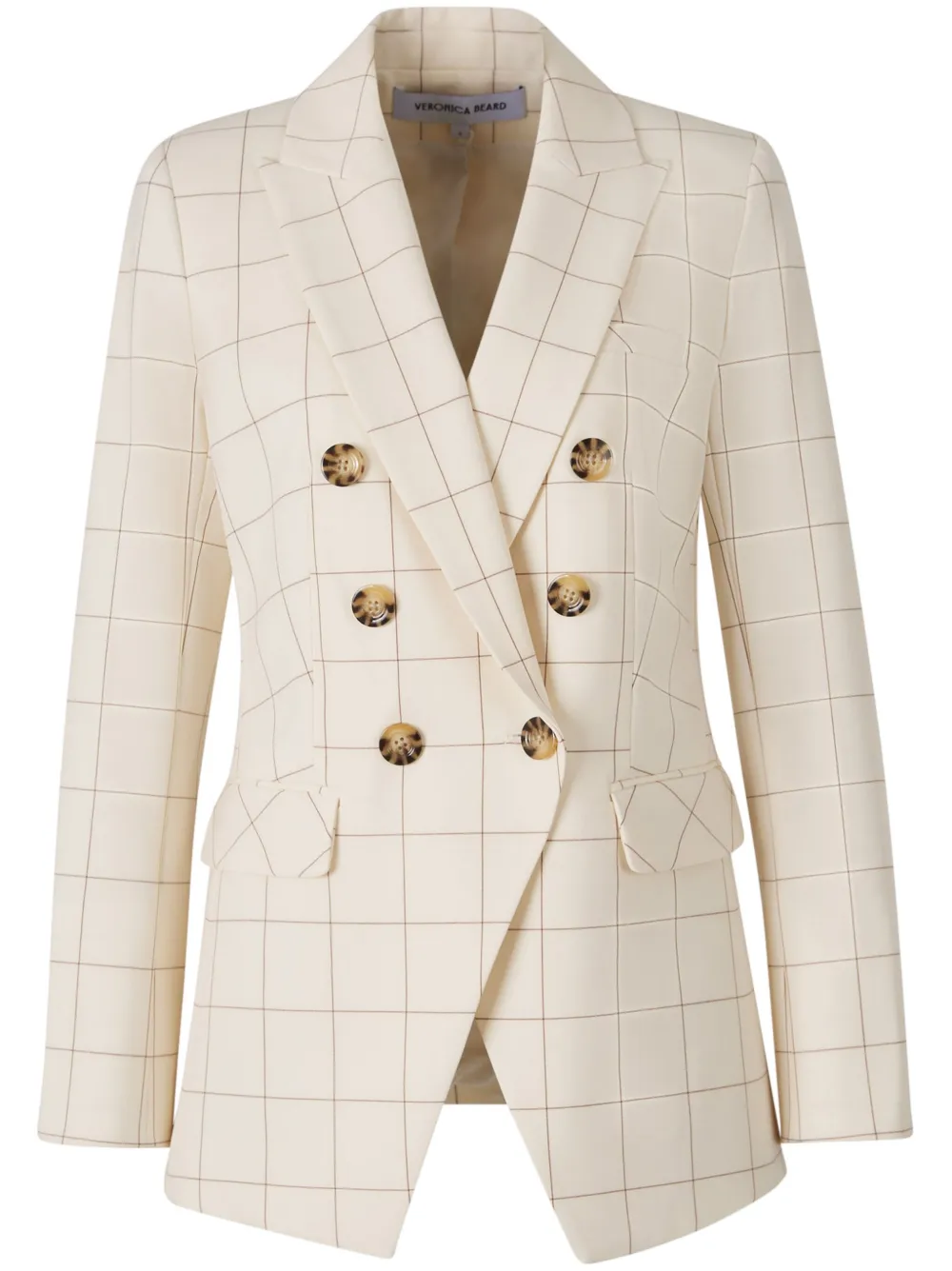 Veronica Beard Blazer met dubbele rij knopen Beige