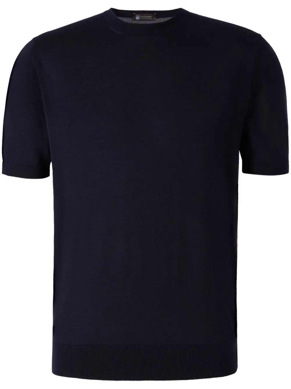 crew-neck fine-knit T-shirt