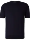 Colombo crew-neck fine-knit T-shirt - Blue