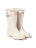 Hunter Kids logo-patch wellies - White