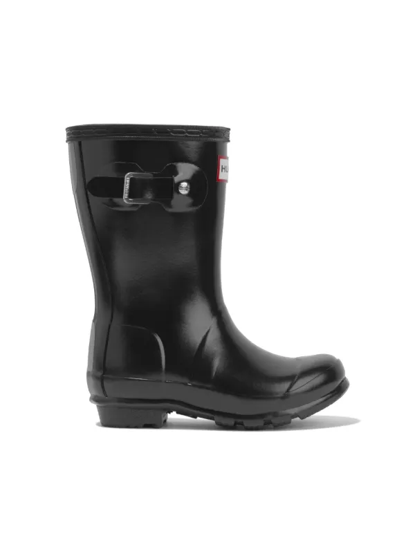 Hunter Kids logo-patch Wellies Black FARFETCH IN