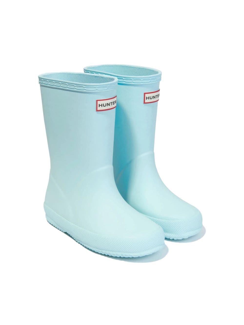 Hunter Kids logo-patch wellies Blue