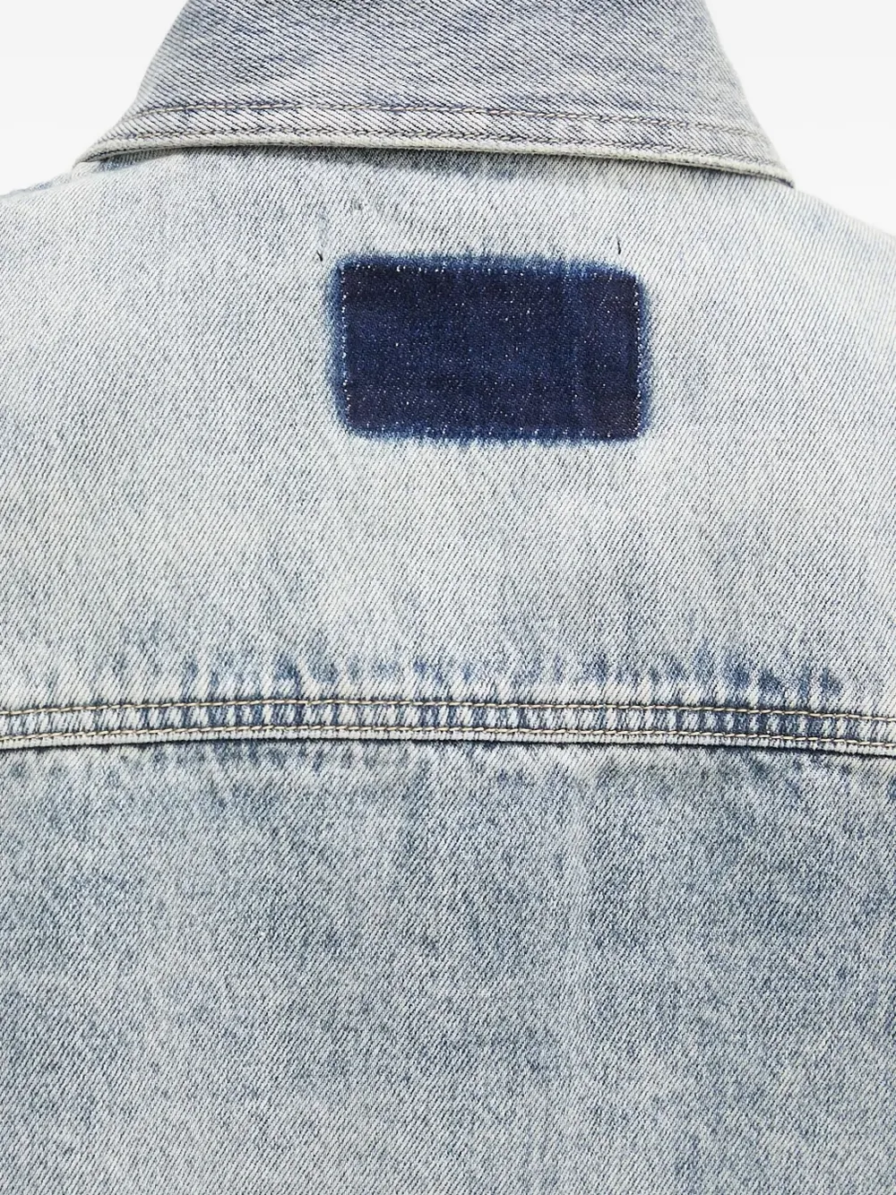 Ksubi Cutaway Ls Worn Denim Shirt In Blue