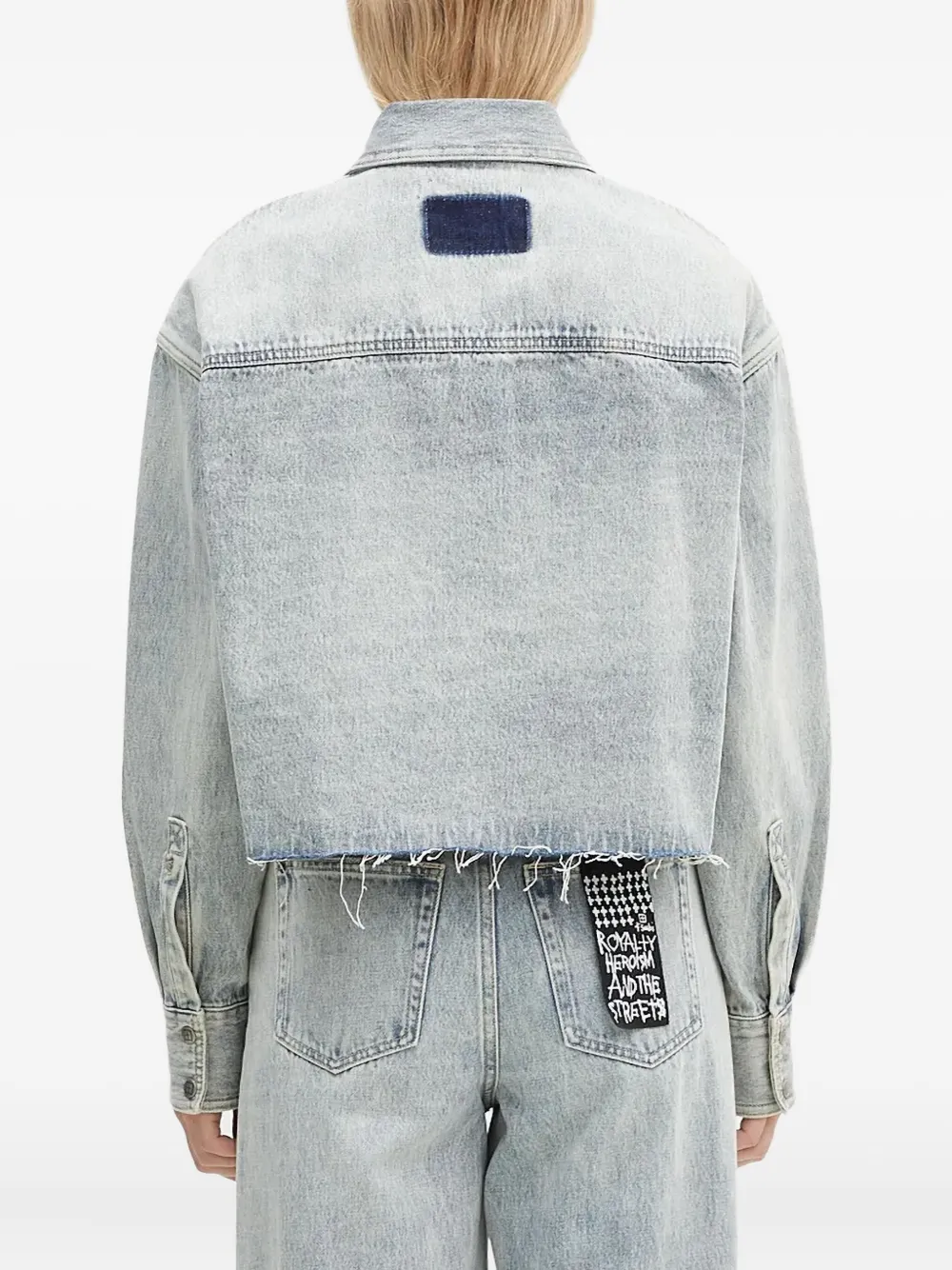 Ksubi Cutaway Ls Worn Denim Shirt In Blue