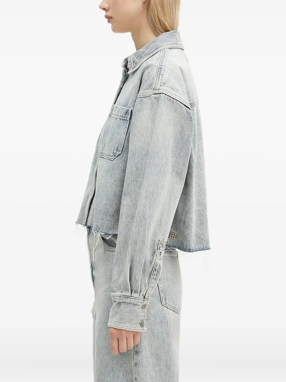Ksubi Cutaway Ls Worn denim blouse - Blauw