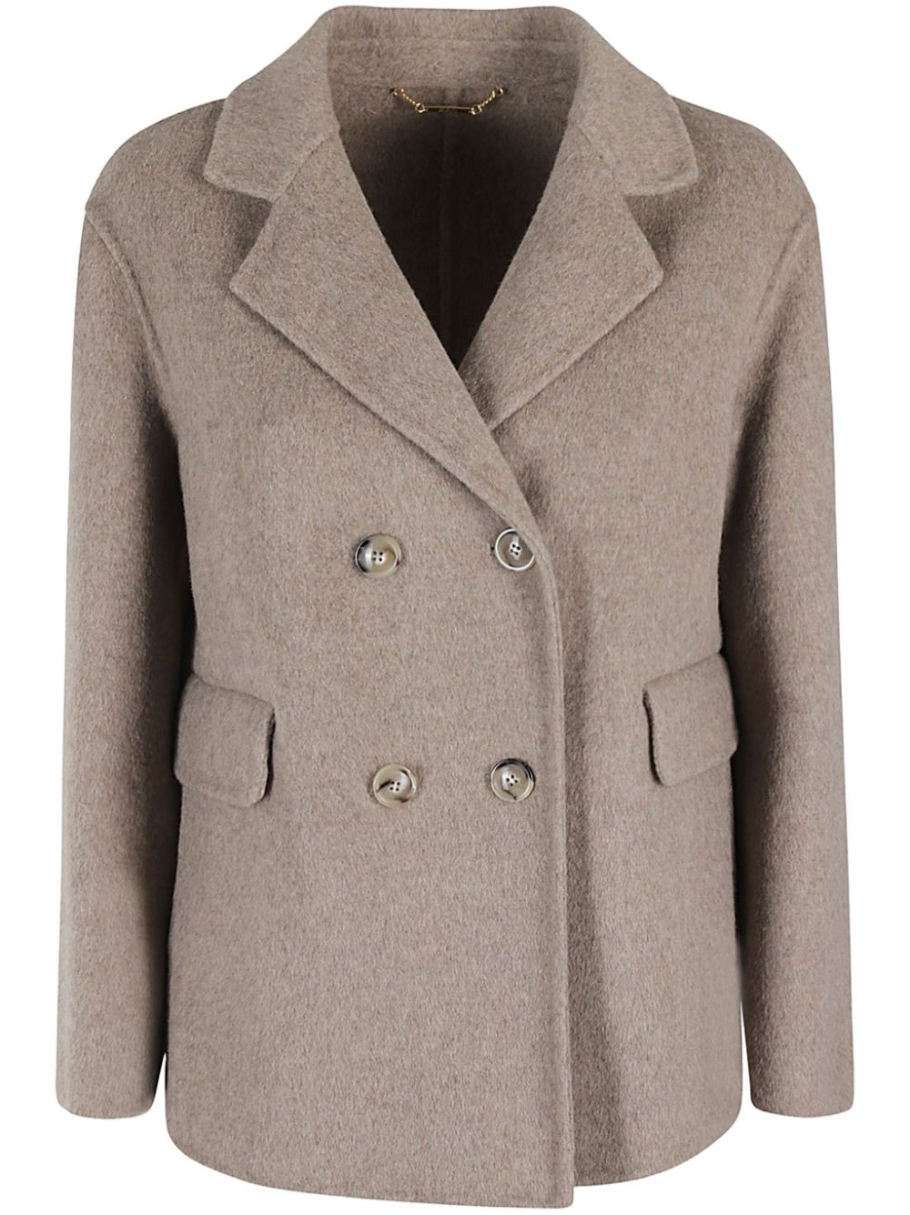 Seventy notched-lapels peacoat - Neutrals