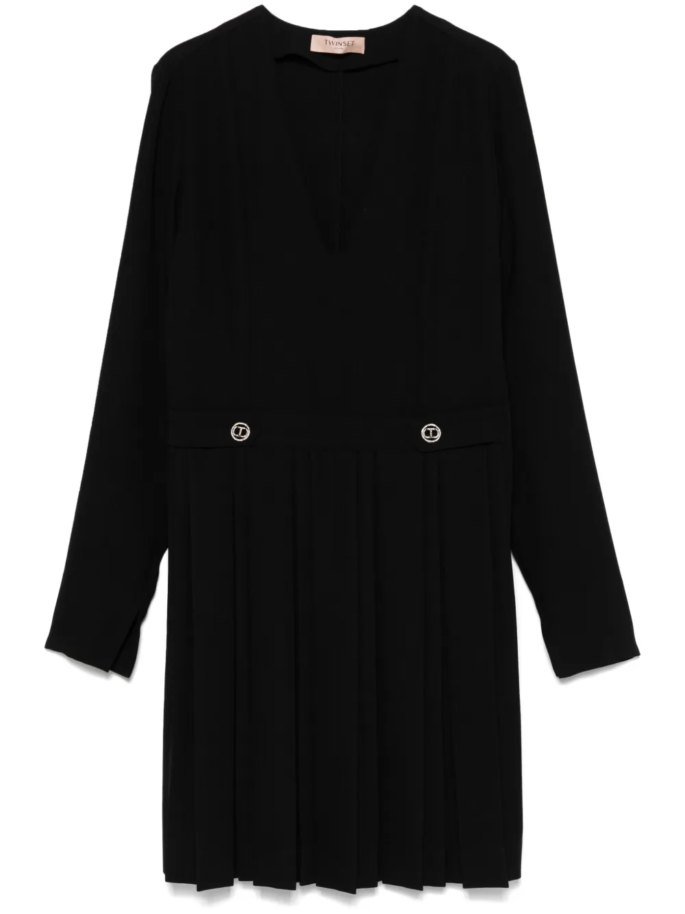TWINSET Crêpe mini-jurk Zwart