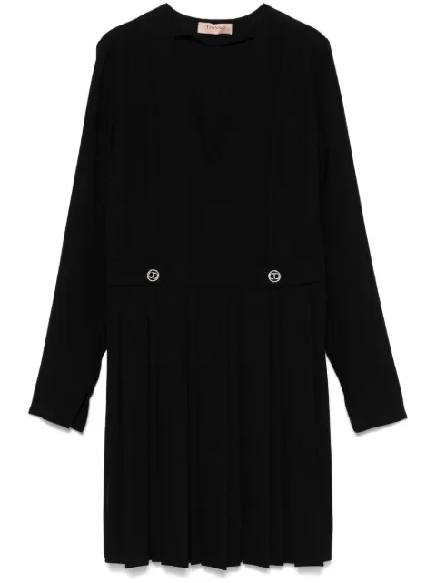 TWINSET pleated crepe mini dress 242TT2171 - 0