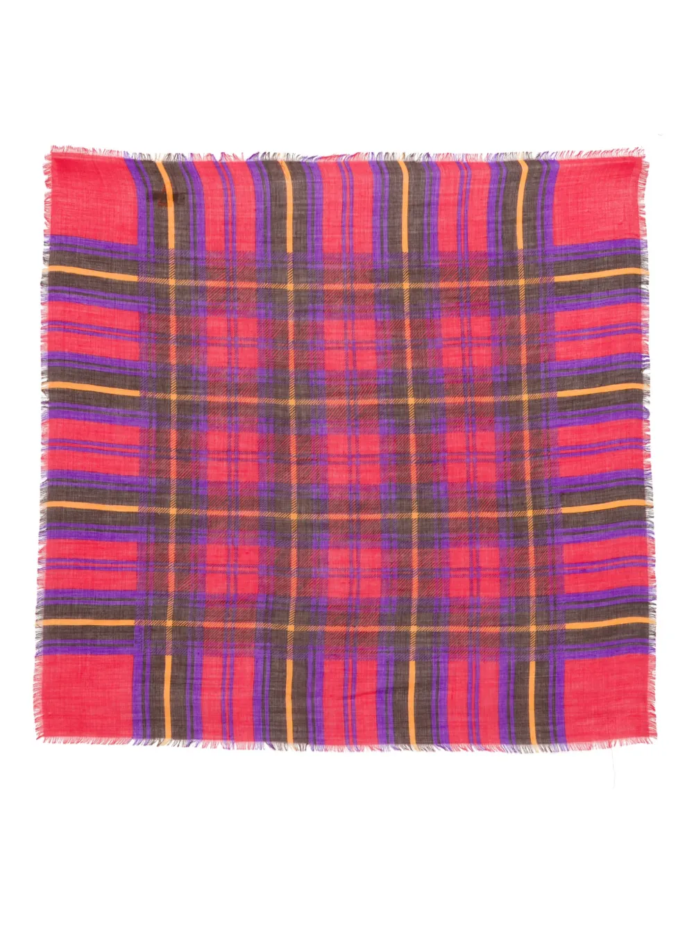 1970s tartan-check scarf