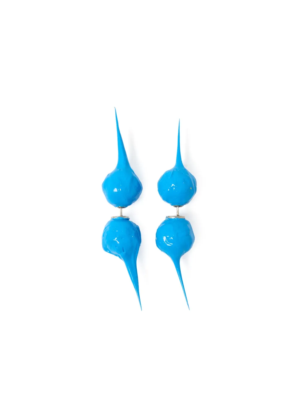 Sunnei Mini Spike Earrings In Silver