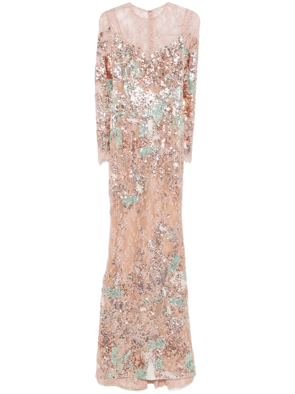 Elie Saab Celestial avondjurk met kant Roze