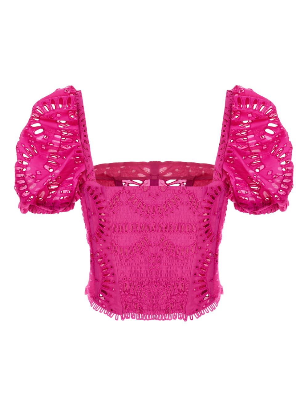 Charo Ruiz Ibiza Nivak broderie-anglaise corset top - Roze