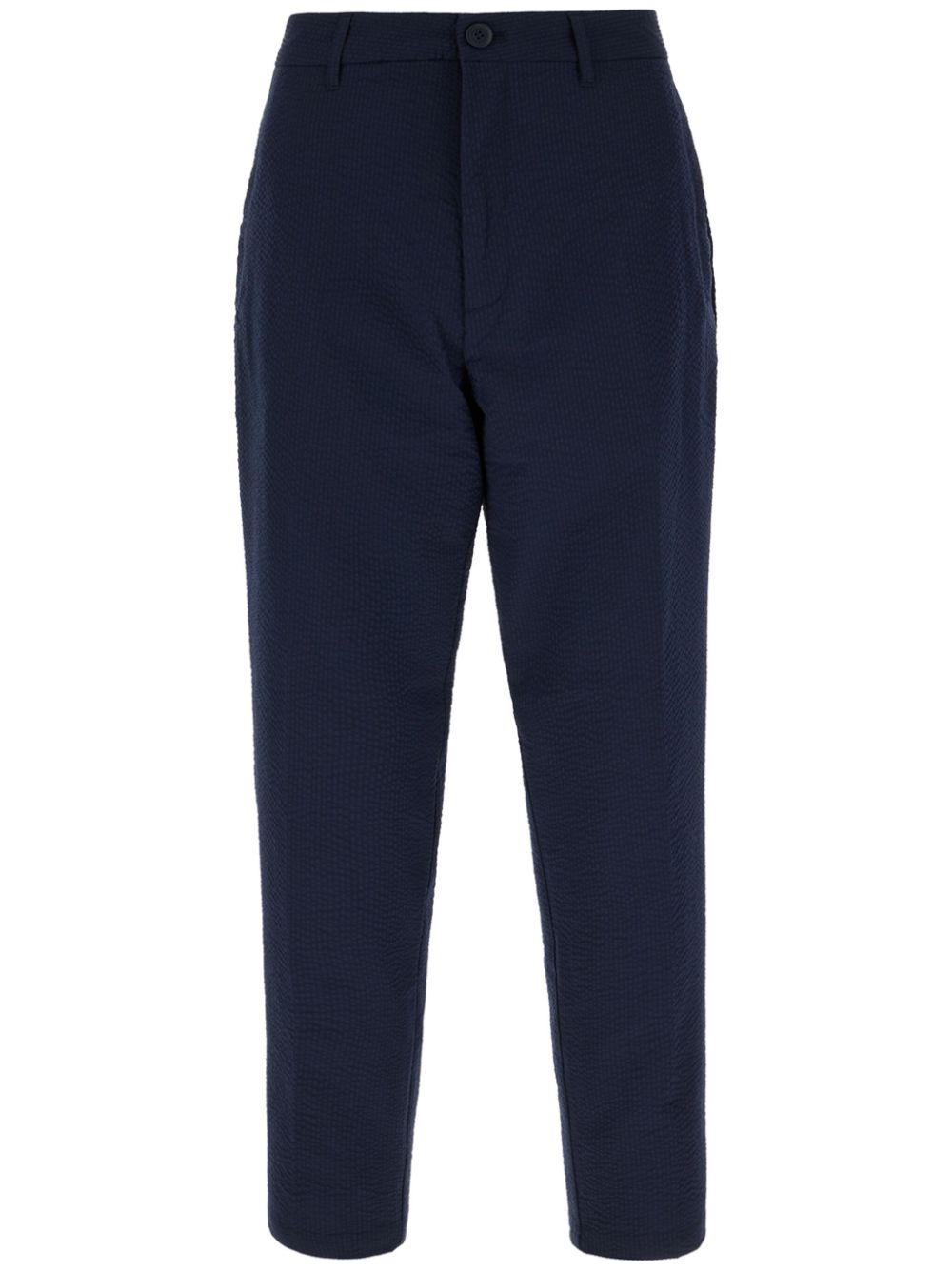 Armani Exchange logo-plaque trousers - Blue