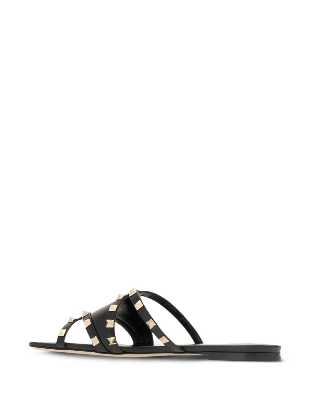 Valentino Garavani Rockstud verfraaide slippers Zwart