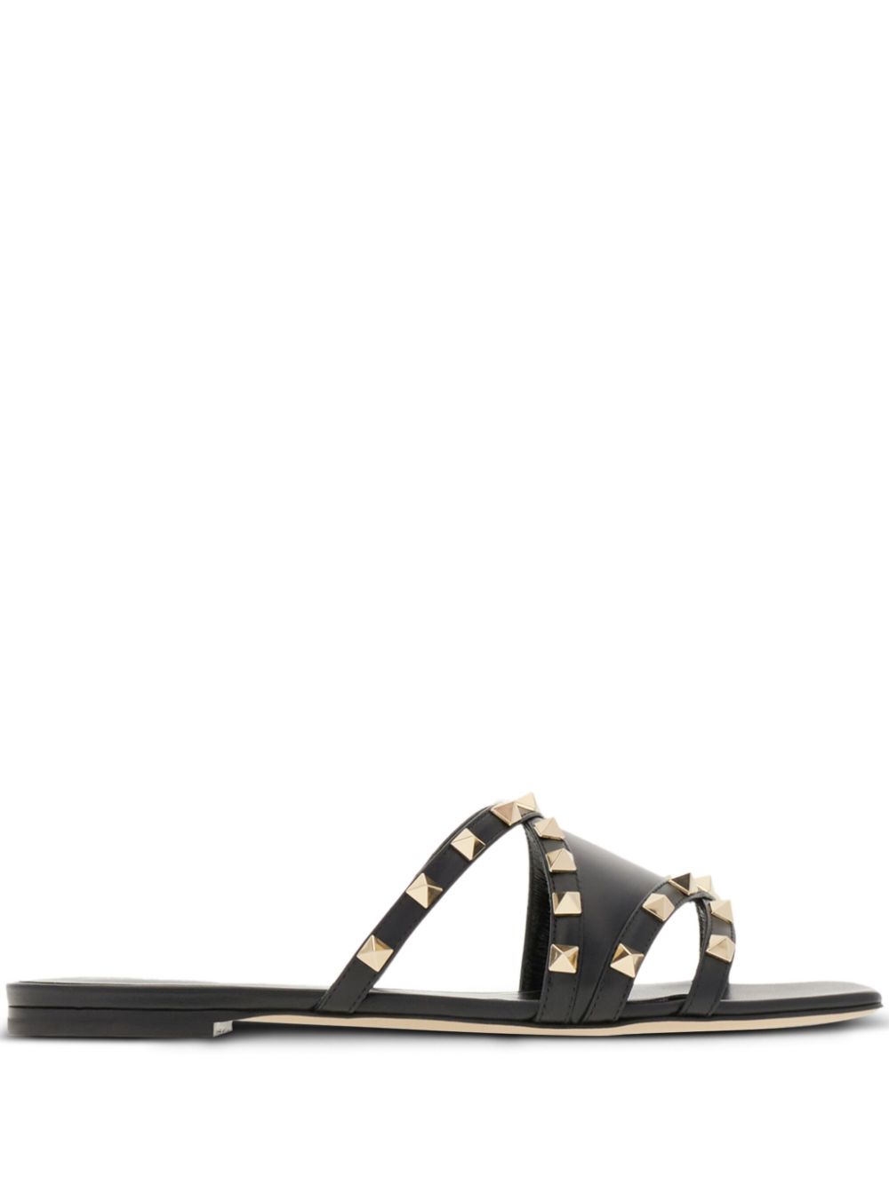 Valentino Garavani Rockstud verfraaide slippers Zwart