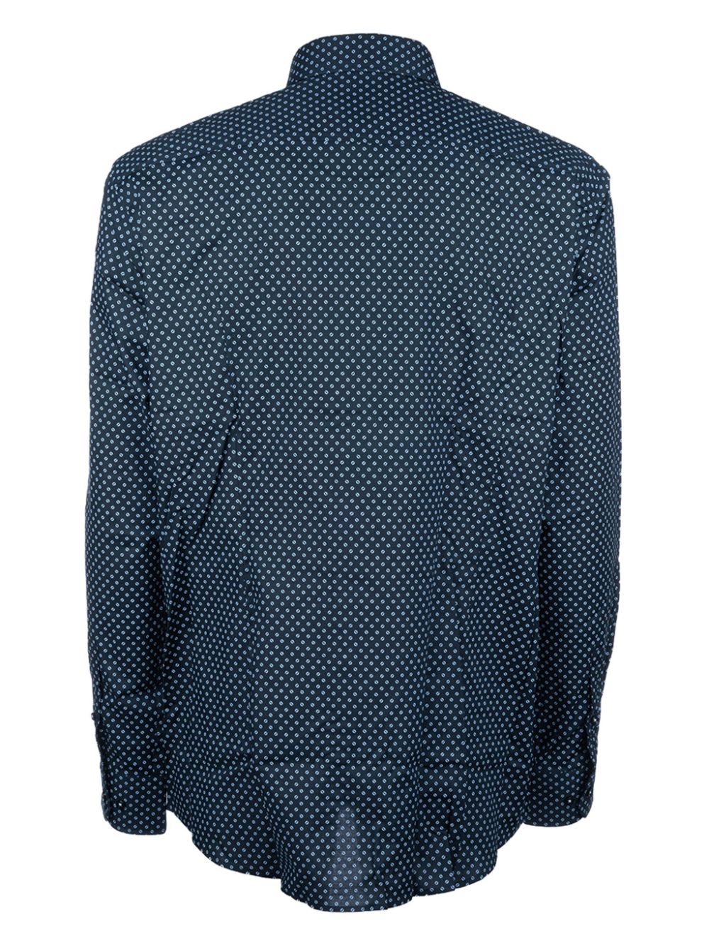 BOSS slim-cut printed shirt - Blauw