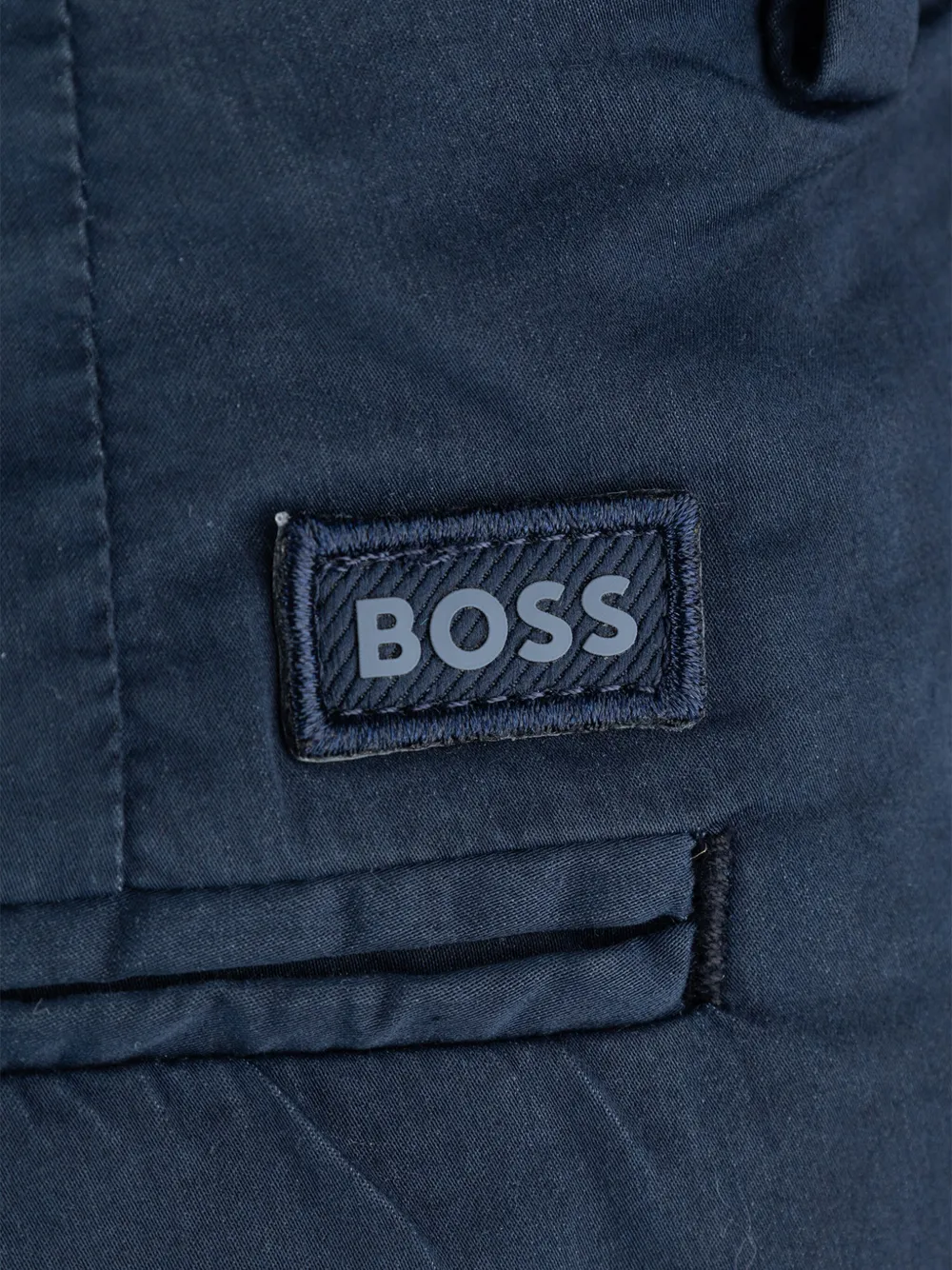 BOSS Skinny broek logo-applicatie Blauw