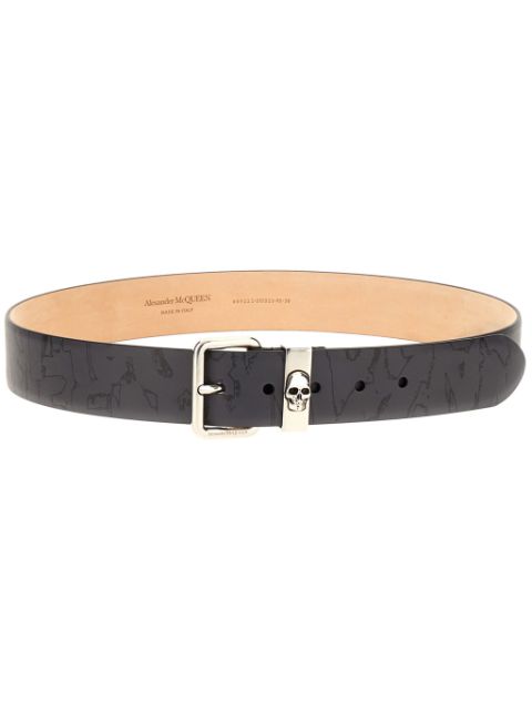 Alexander McQueen skull-motif belt Men