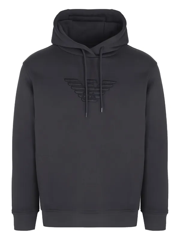 Emporio Armani Cotton Hoodie Grey FARFETCH TR
