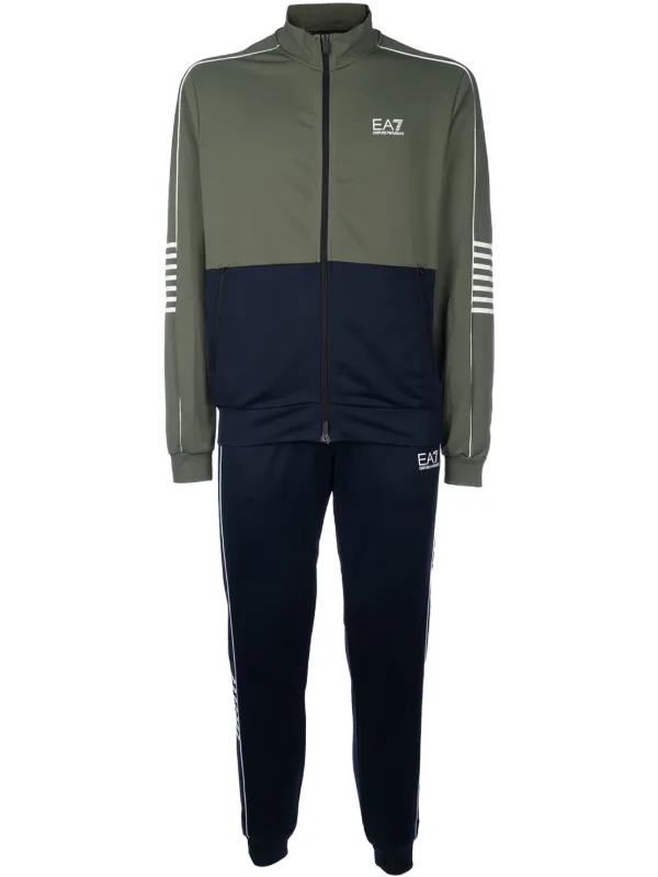 Ea7 logo tracksuit discount
