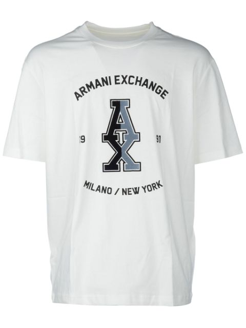 Armani Exchange logo-embroidered T-shirt Men