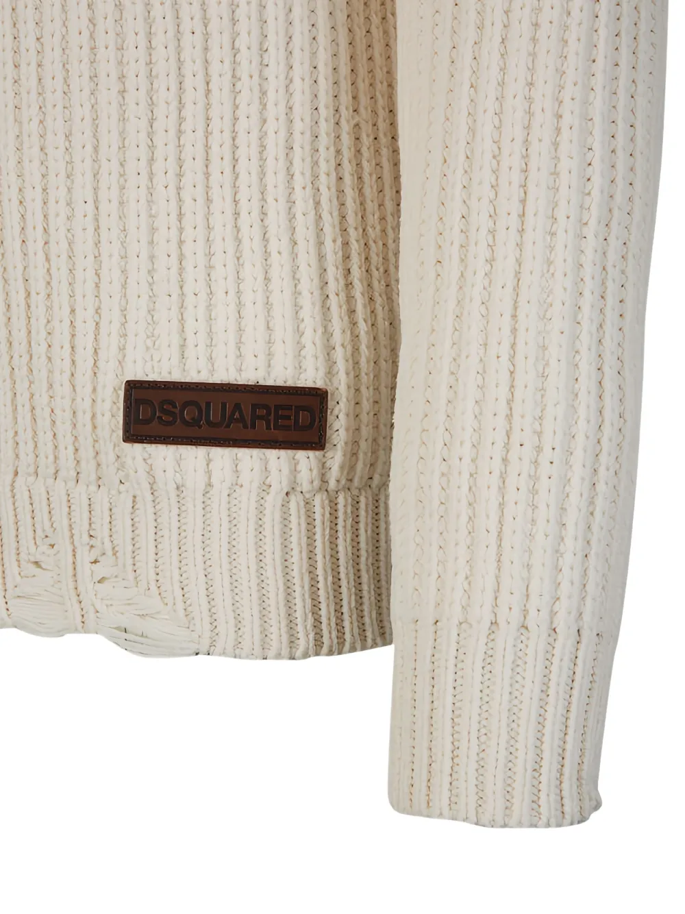 DSQUARED2 Ribgebreide trui Beige