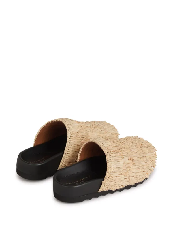 Stella McCartney Mules En Raphia Tressé Tons Neutres FARFETCH FR