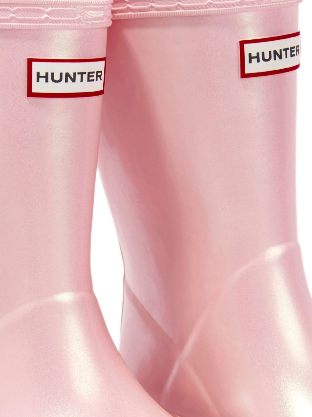 Hunter Kids Regenlaarzen met logopatch Roze