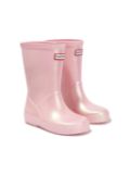 Hunter Kids logo-patch wellies - Pink