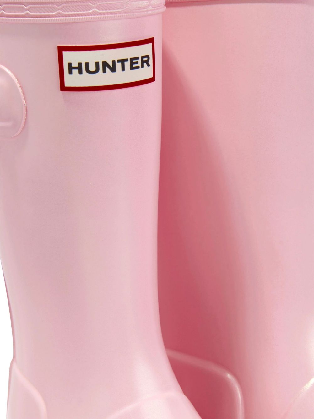 Hunter Kids Regenlaarzen met logopatch Roze