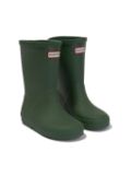 Hunter Kids logo-patch wellies - Green