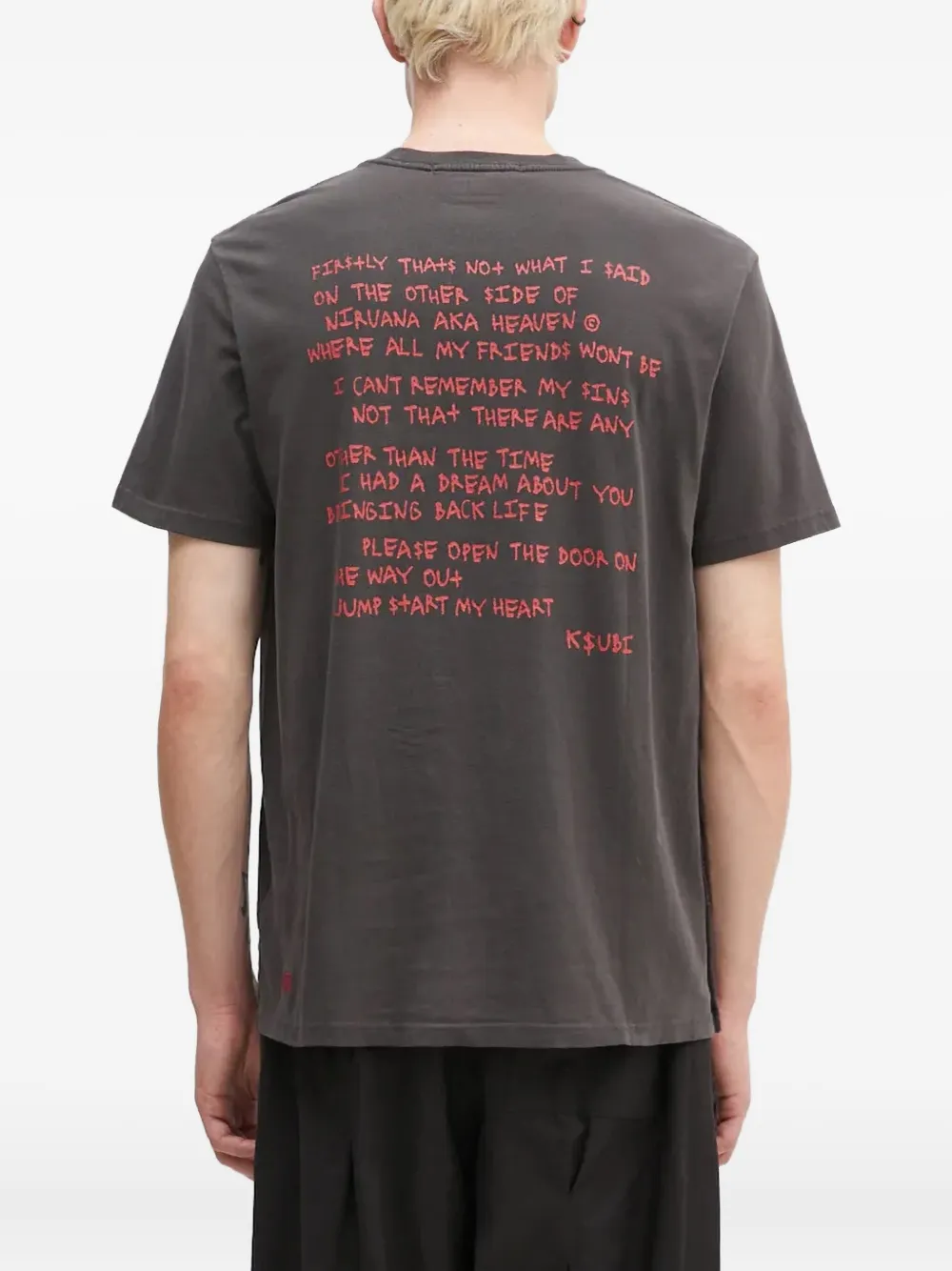 Ksubi Sabbath Kash T-shirt met logo Grijs