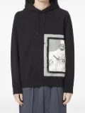 Emporio Armani graphic-print hoodie - Black