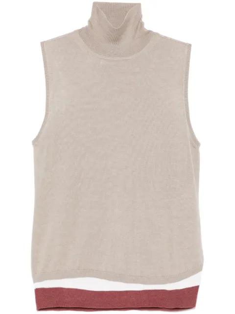 Lorena Antoniazzi striped-hem vest