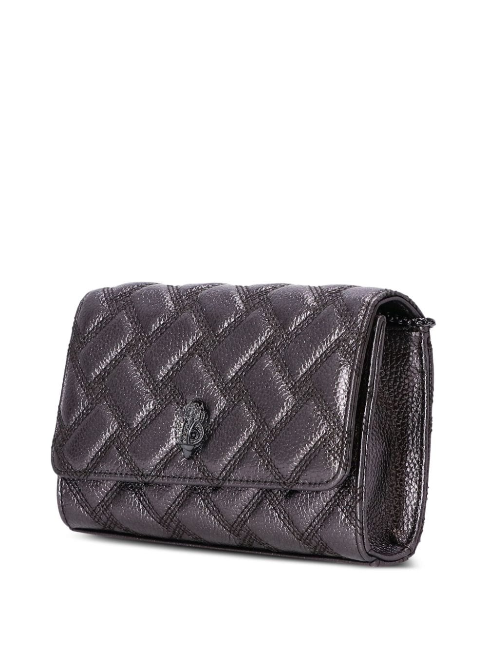 Shop Kurt Geiger Mini Kensington Cross Body Bag In Grey