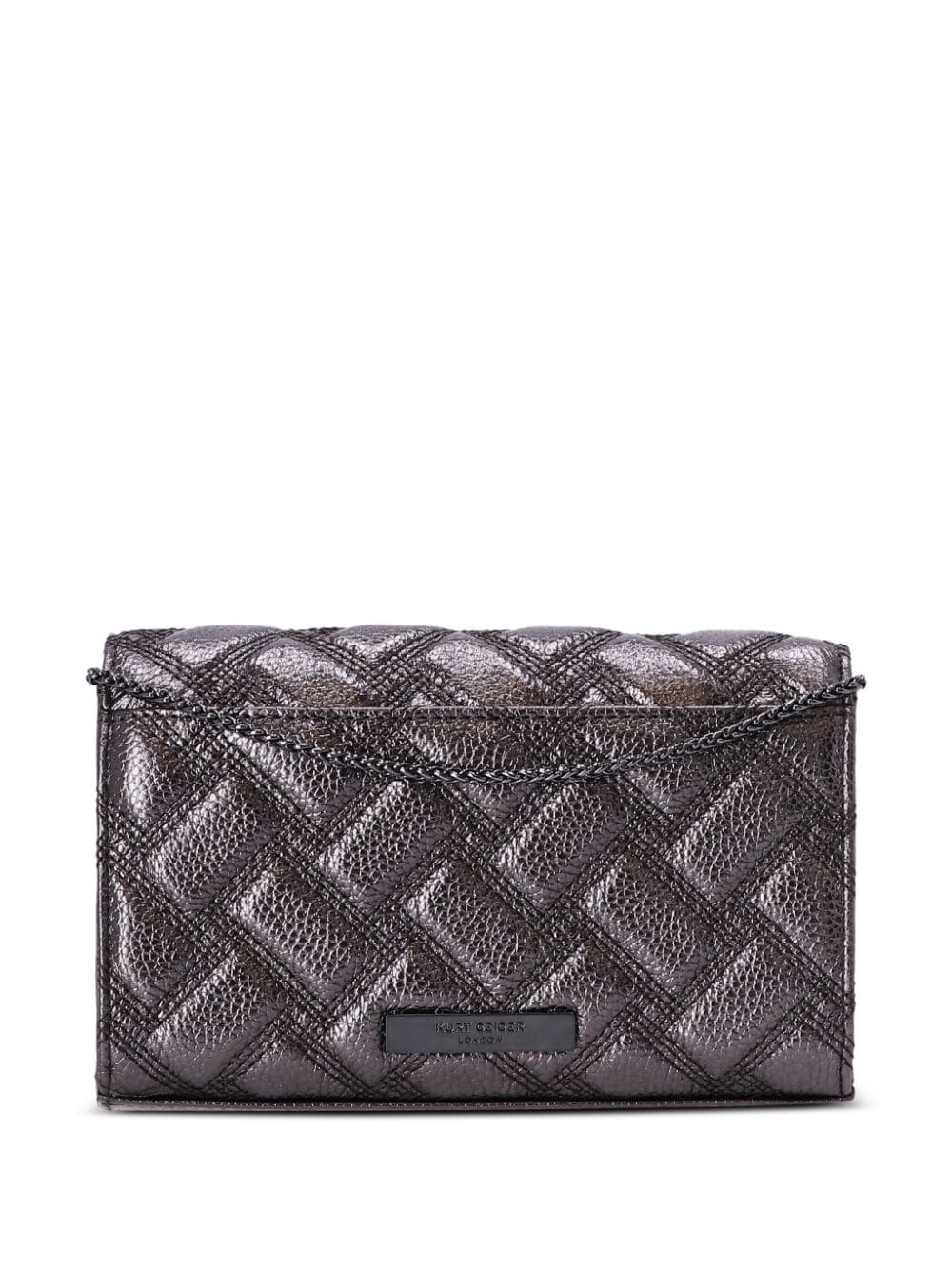 Shop Kurt Geiger Mini Kensington Cross Body Bag In Grey