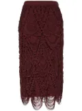 Ferragamo fringed midi skirt - Red