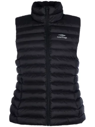 Balenciaga logo-print Padded Vest | Black | FARFETCH