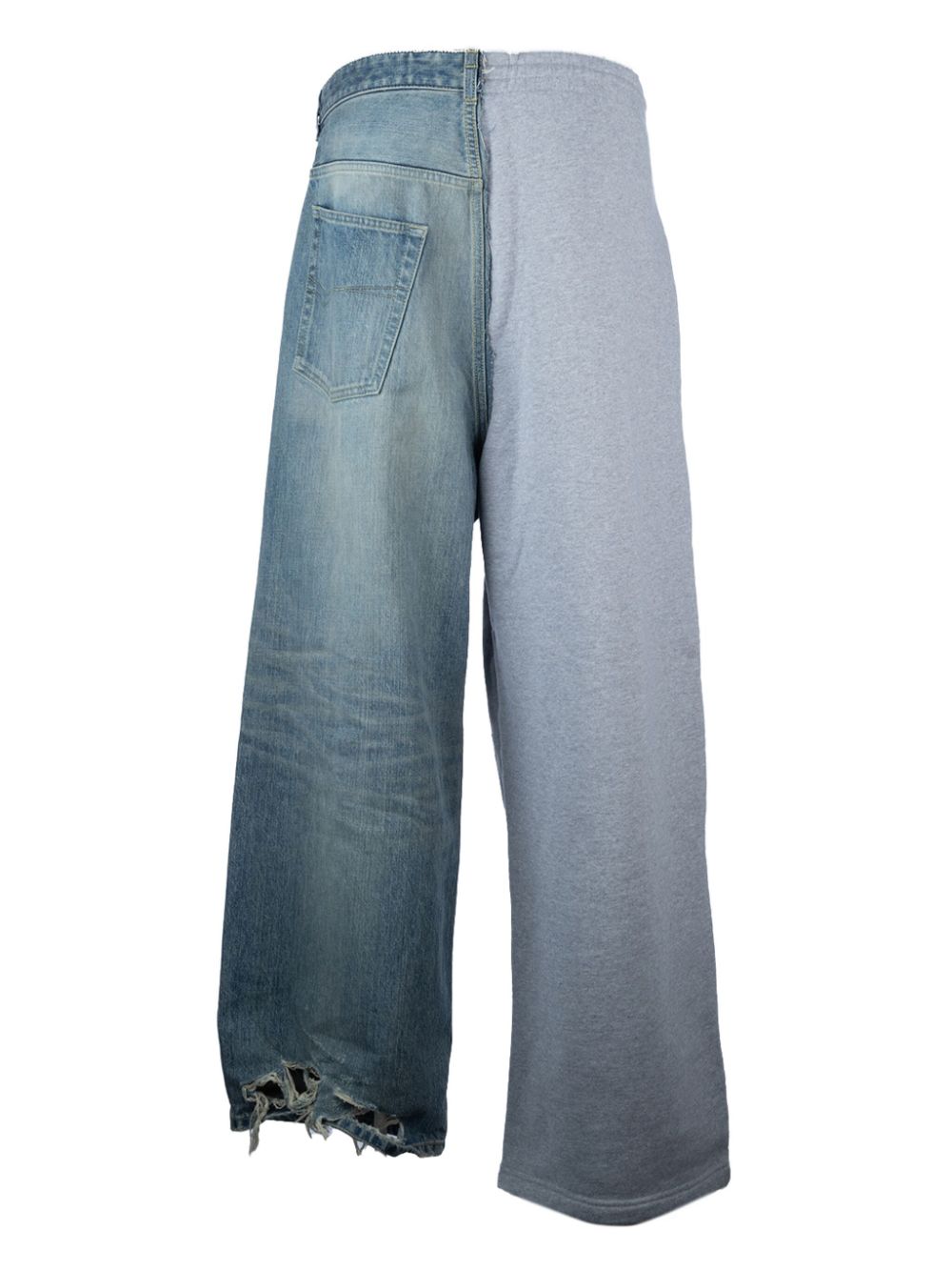 Balenciaga asymmetrical jeans - Blauw