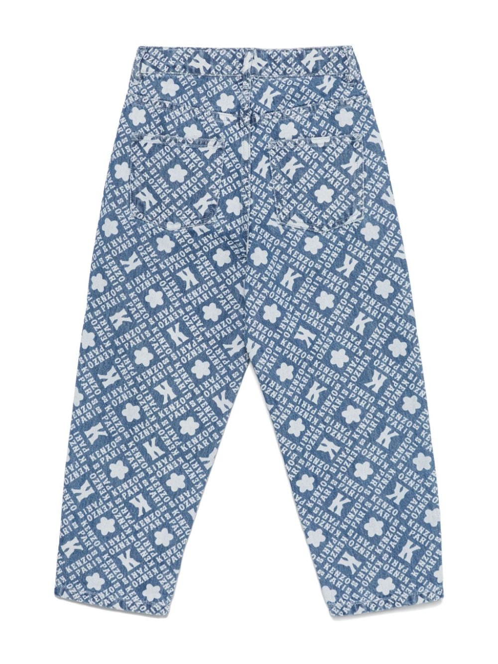 Kenzo Kids logo-print jeans - Blauw