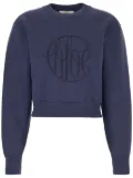 Chloé embroidered-logo jumper - Blue