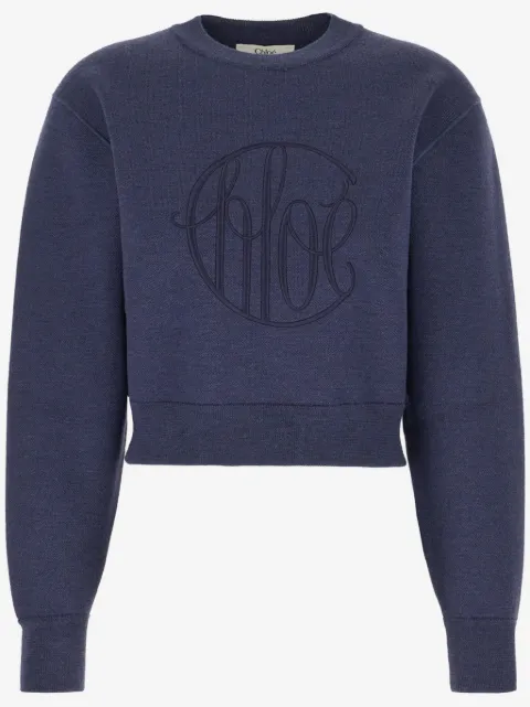 Chloé embroidered-logo jumper