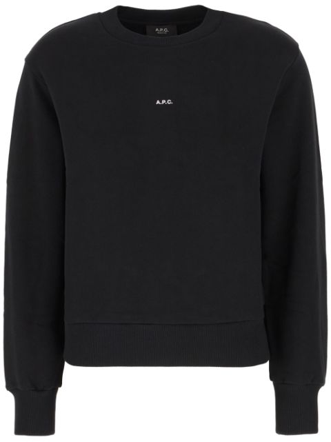 A.P.C. logo-print cotton sweatshirt Women