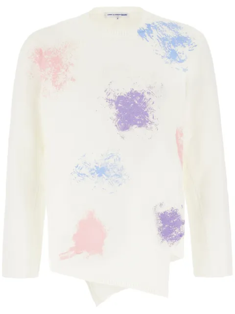 Comme Des Garçons Shirt spray-paint effect sweater