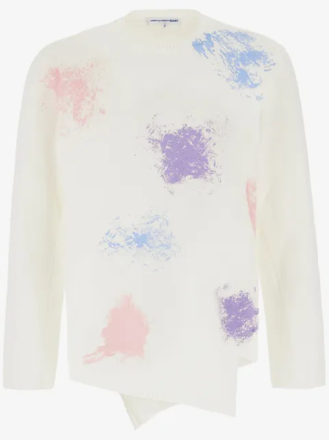 Comme Des Garçons Shirt suéter con efecto de pintura en espray